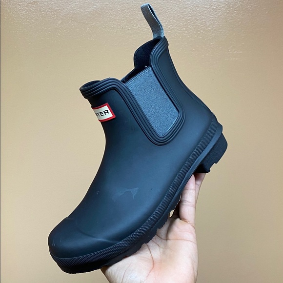 Hunter Women’s Original Matte Black Chelsea Rubber Rain Boots Size 7 - Picture 10 of 17